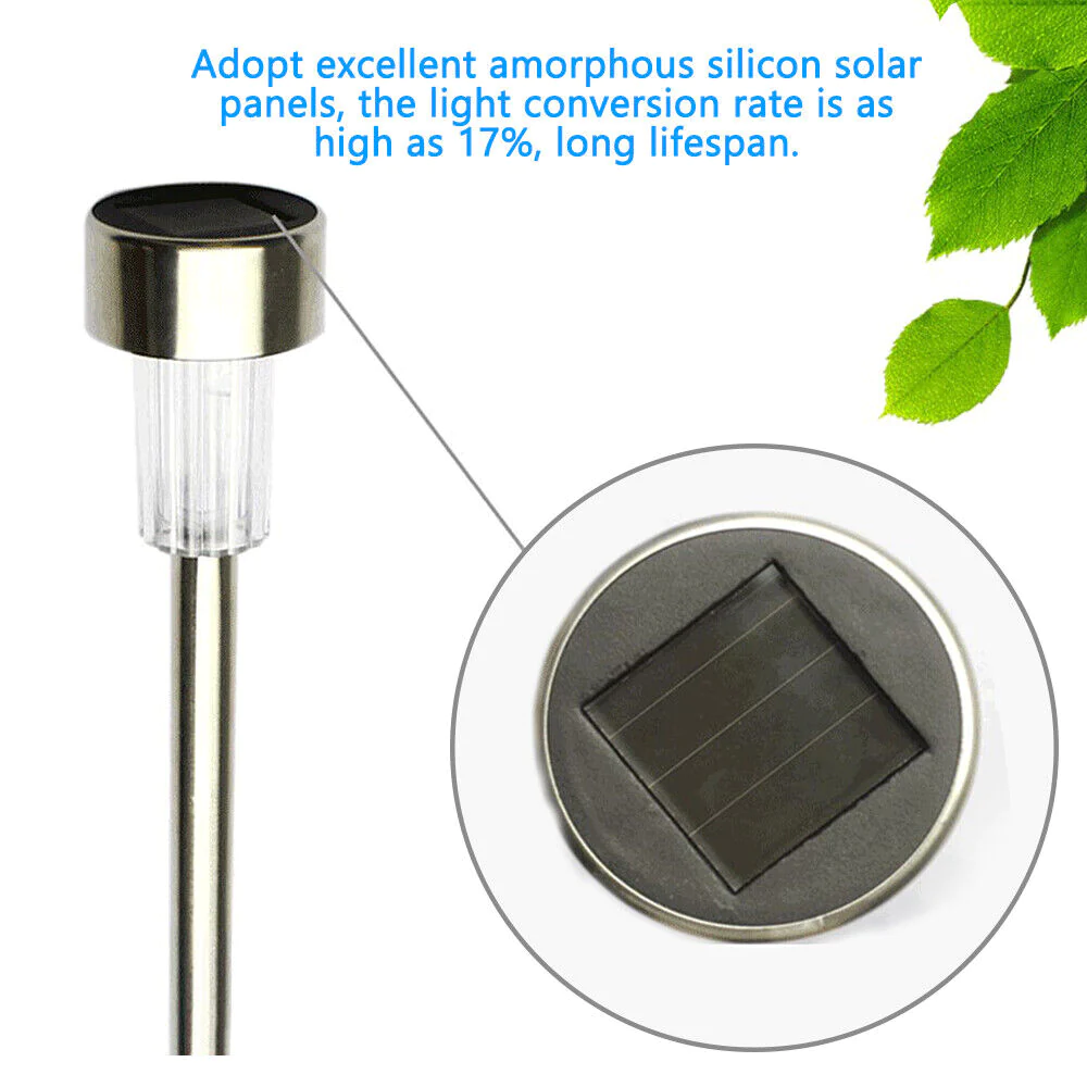 GCP Products 12X Solar Garden Led Lights Outdoor Waterproof Landscape Lawn Pathway Led Lamp