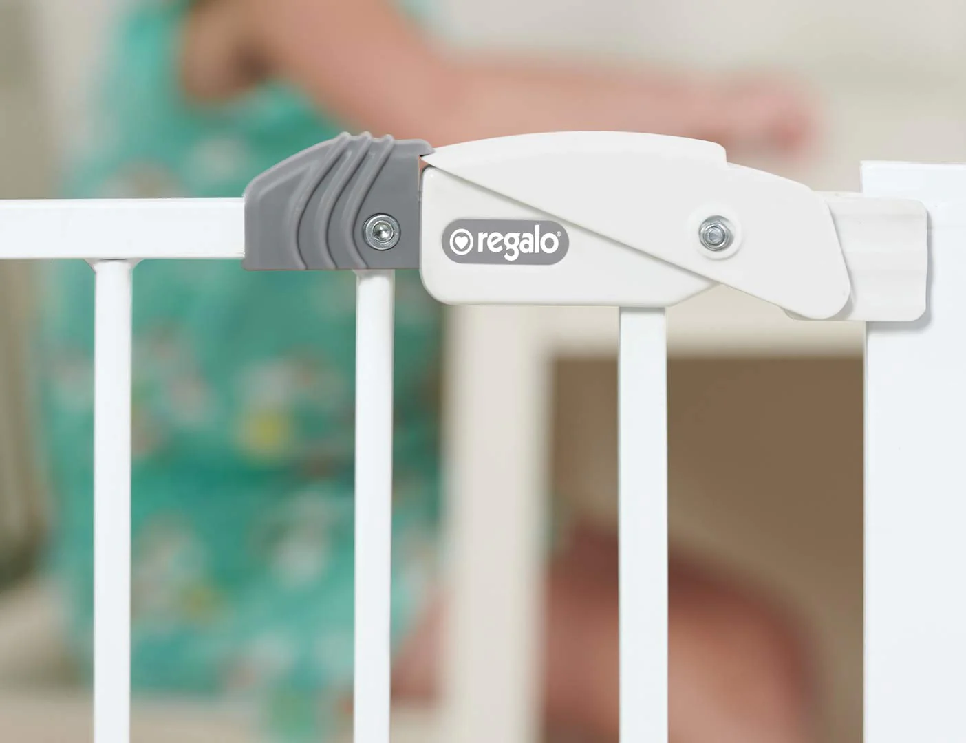 regalo 37-Inch Extra Tall and 49-Inch Wide Walk Thru Baby Gate, Includes 4-Inch and 12-inch Extension Kit,( 4 count of Pressure