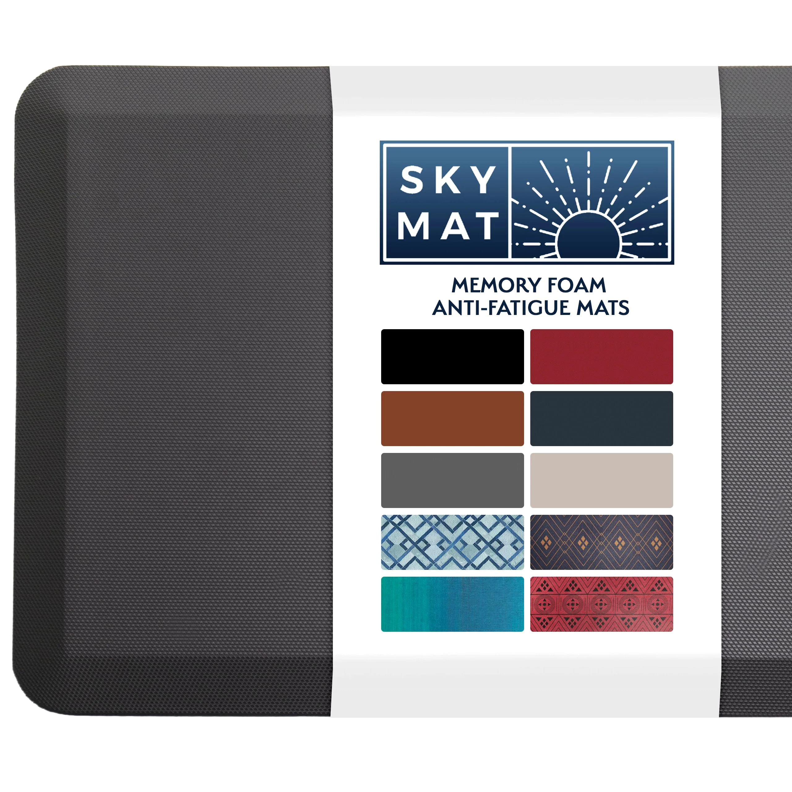 Sky Solutions Anti Fatigue Floor Mat - 34 Thick cushioned Kitchen Rug, Standing Desk Mat - comfort at Home, Office, garage - Non
