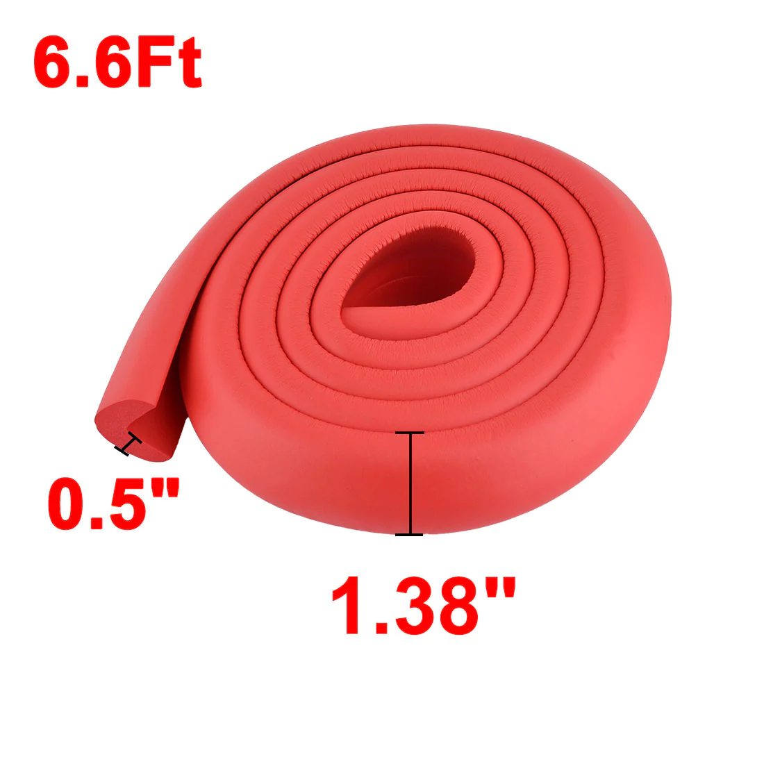 Unique Bargains Room Furniture Dresser Foam Rubber Corner Edge Cover Protector Cushion Red 2pcs