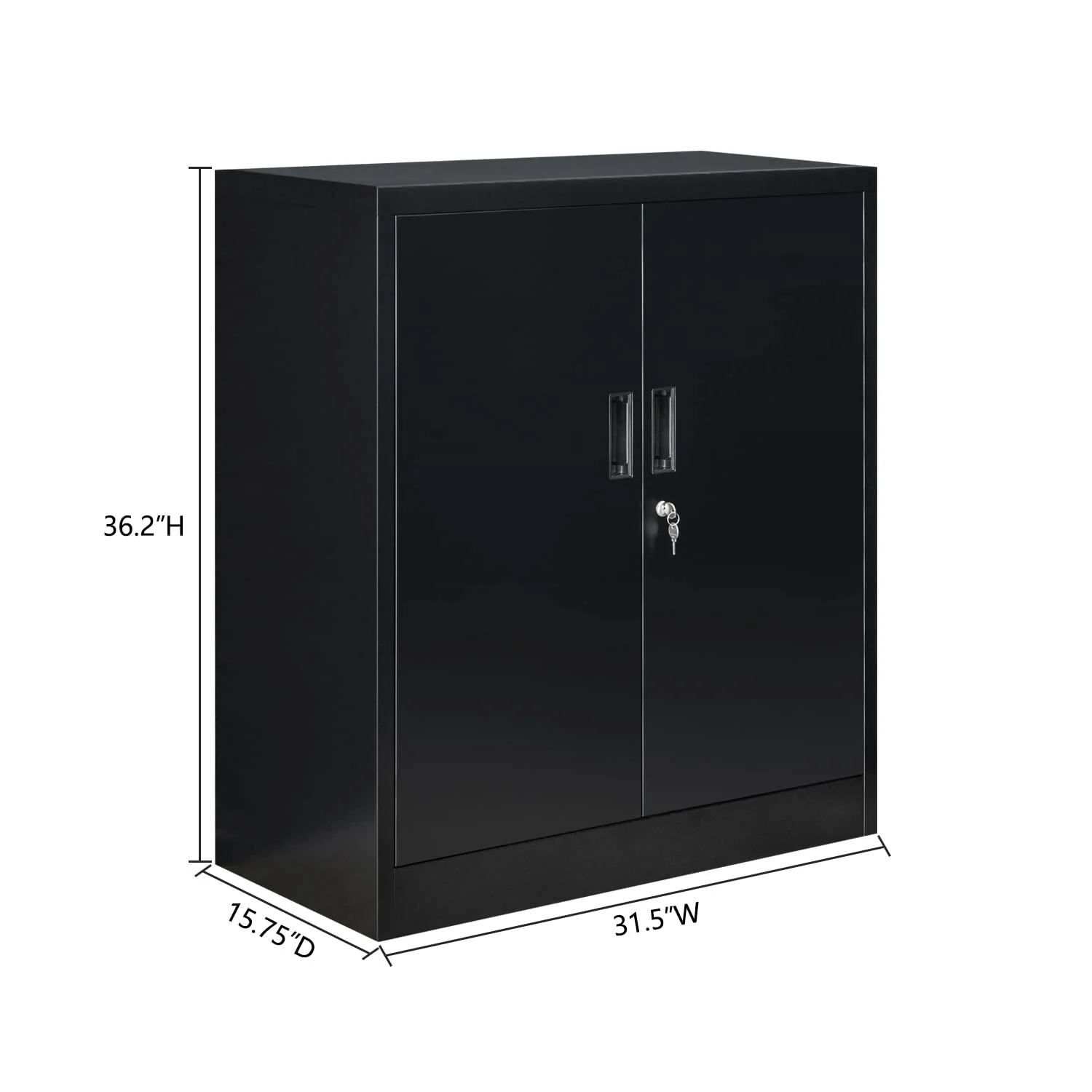 CJF Metal Storage Cabinets with Shelves and Doors, Steel Locking Cabinet for Home Office, Garage, Utility Room and Basement, 36.