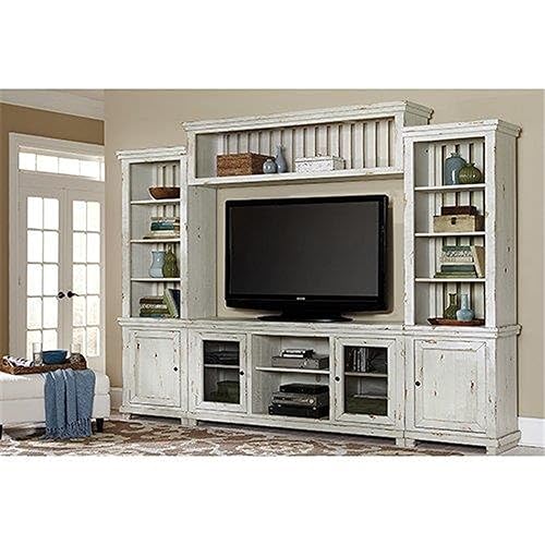 Progressive Furniture Willow Complete Entertainment Wall Unit White,118