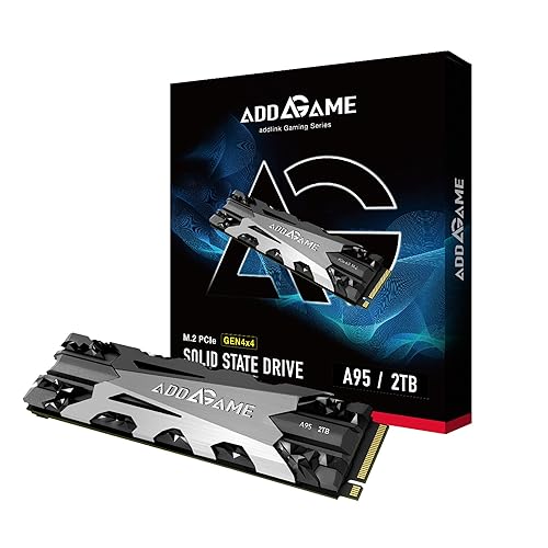 Addlink Addgame PS5 Compatible with A95 2TB 7200 MB/s Read Speed Internal Solid State Drive - M.2 2280 PCIe NVMe Gen4X4 3D TLC w