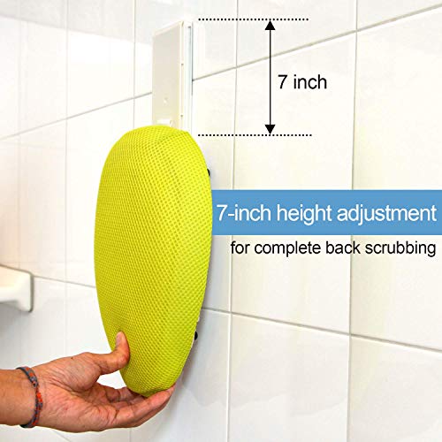 xtech Squeechy - Exfoliating Hands Free Loofah Back Scrubber, Shower Soap Dispenser, Wall Mounted, Shower Accessories