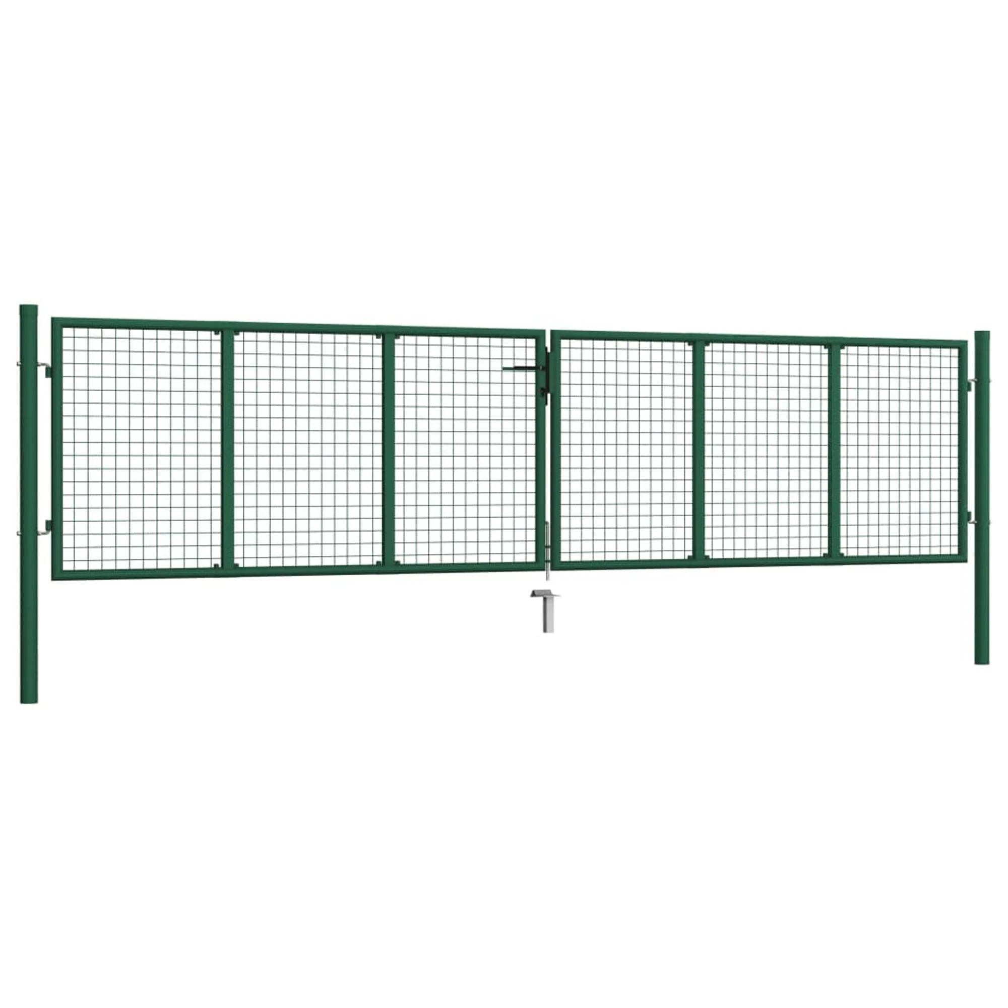 vidaXL Mesh Garden Gate Steel 157.5