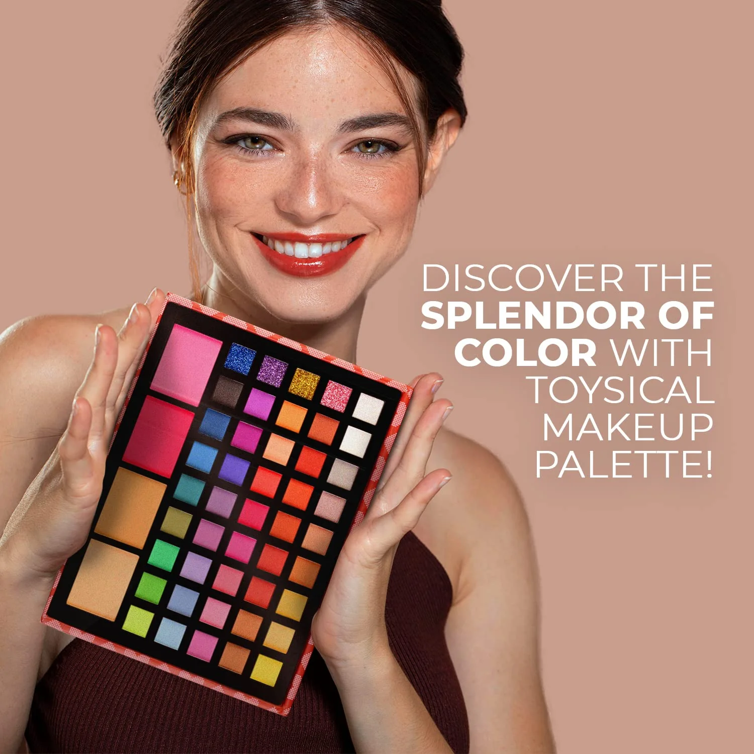 Toysical Makeup Kits for Teens - 2-Tier Love Make Up Gift Set and Eyeshadow Palette for Teen Girls and Juniors -Variety Shade Array - Ful