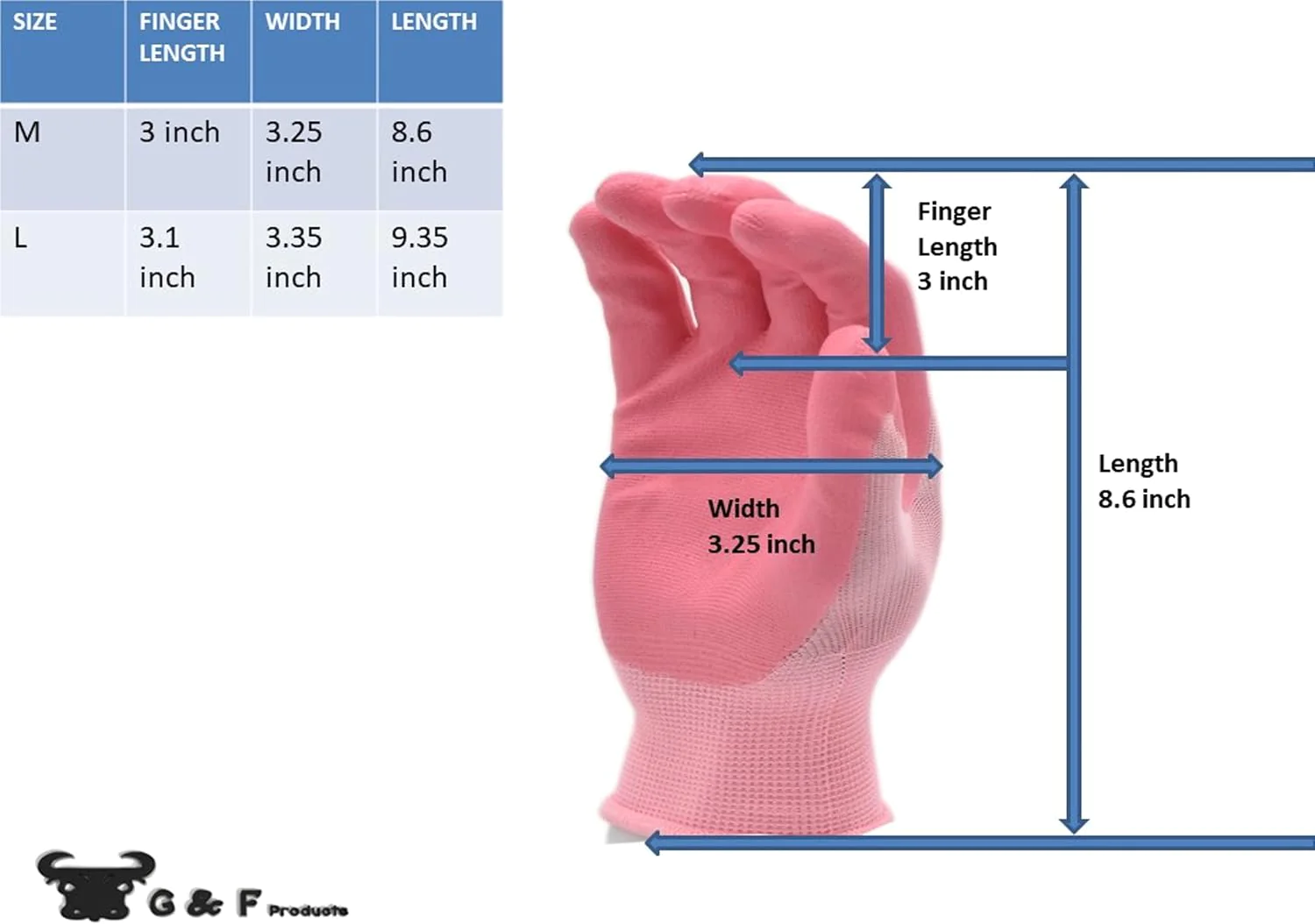 Work Gloves Depot 6 Pairs Women Gardening Gloves with Micro-Foam Coating - Garden Gloves Texture Grip - Working Gloves For Weeding, Digging, Raki