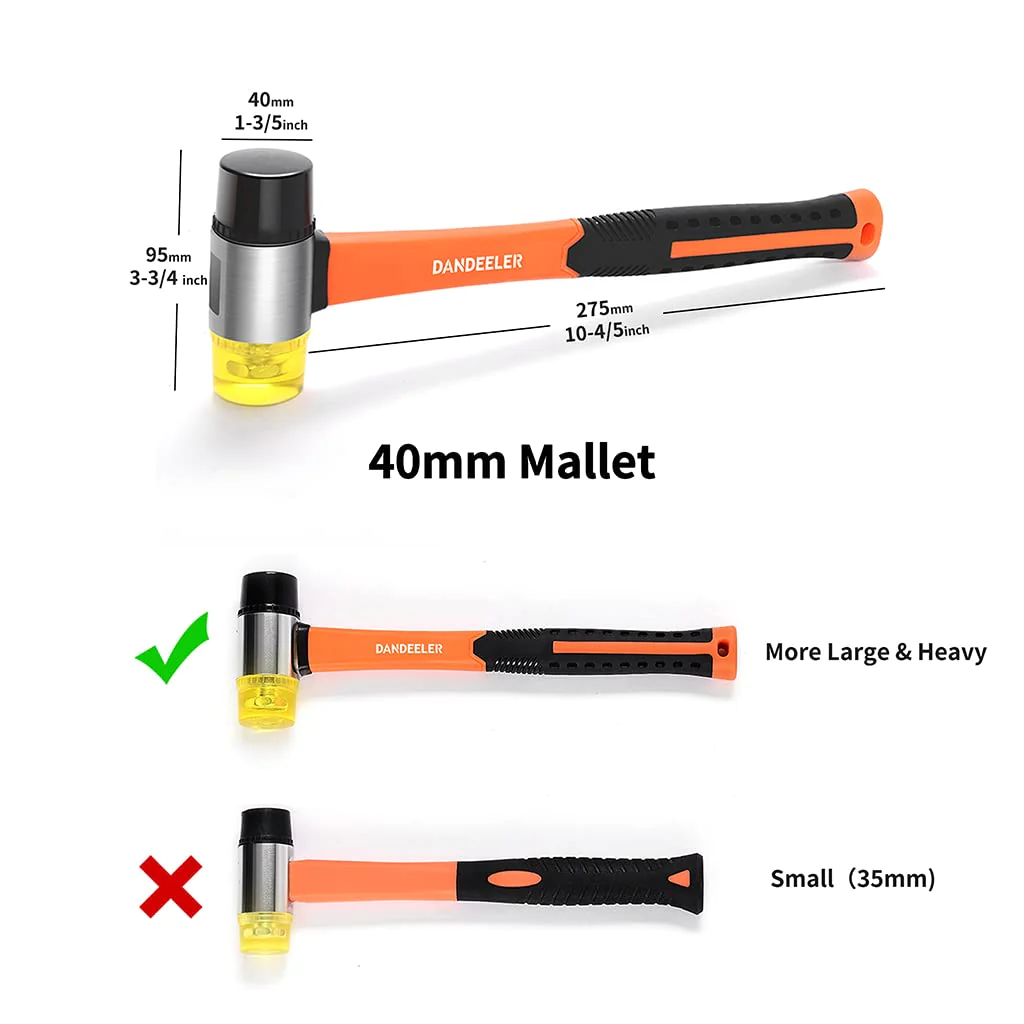 Generic Dandeeler 45 Piece Laminate Flooring Tools Installation Kit with Mallet Tapping Block Pull Bar Spacers and 2pc Knee Pads