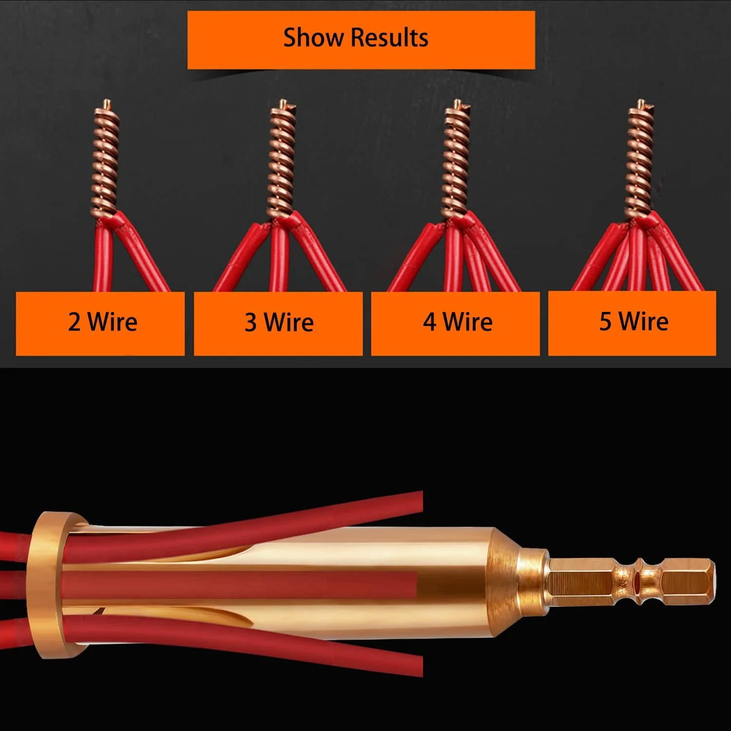 geltvilra Wire Twisting Tool Cable Wire Stripper and Twister for Electrical Power Drill, 3 Way/ 5 Way Wire Stripping Tool Compatible with
