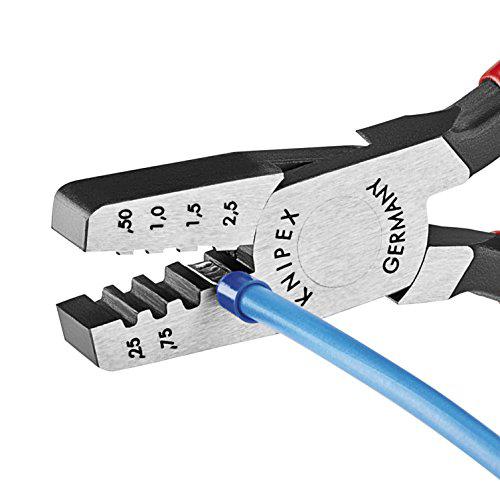 knipex tools - crimping pliers for end ferrules, multi-component (9762145a)