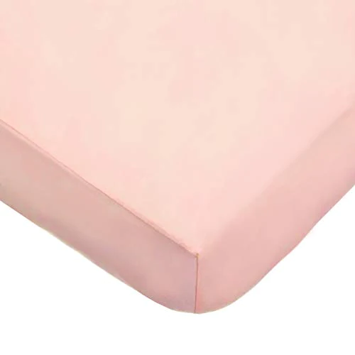 American Baby Company 3 Piece 100% Cotton Jersey Knit Fitted Crib Sheet for Standard Crib and Toddler Mattresses, Blush Pink Sta