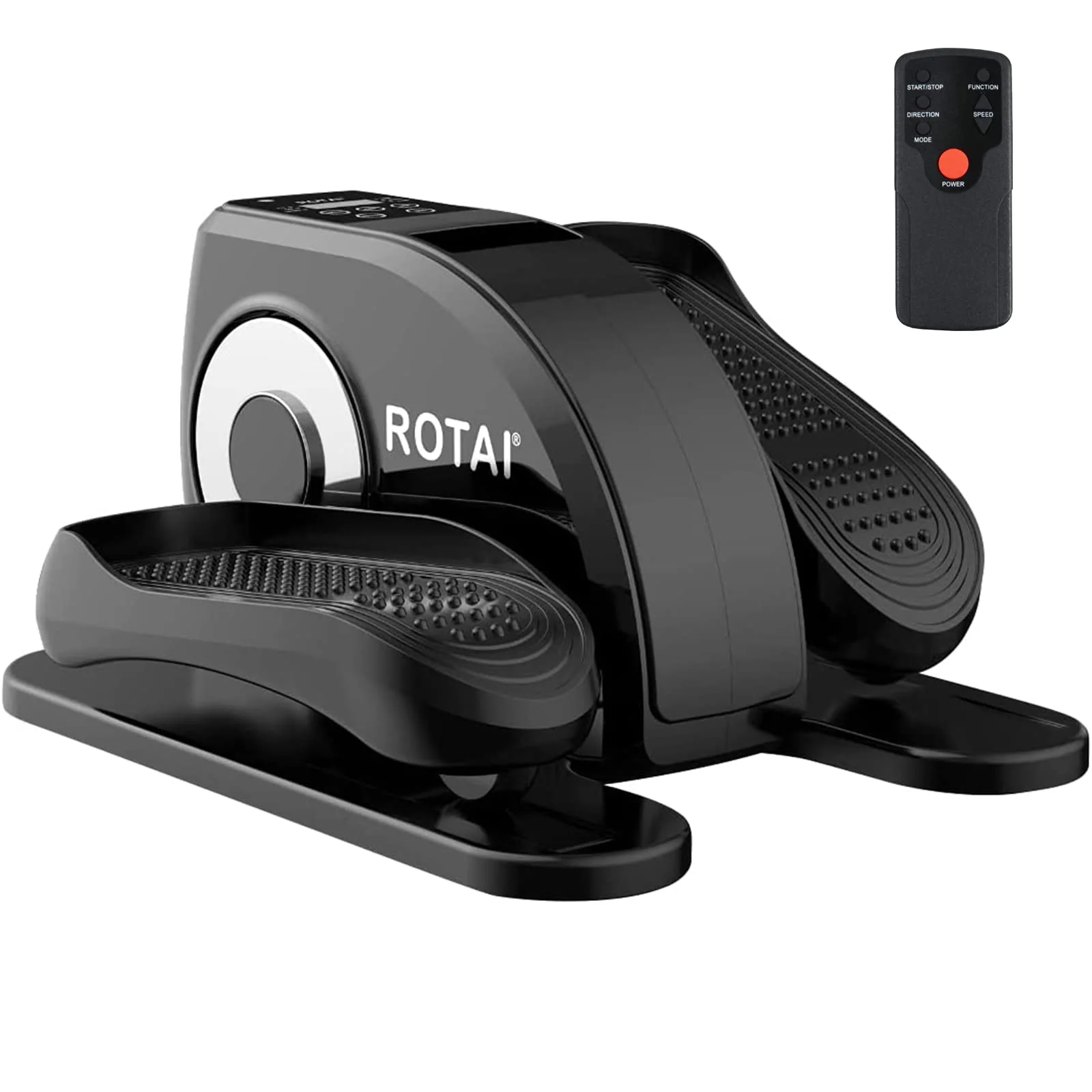 ROTAI Under Desk Elliptical Machine for Seniors Rehab Electric Seated Leg Foot Pedal Exerciser Bike, Portable Trainer for Home