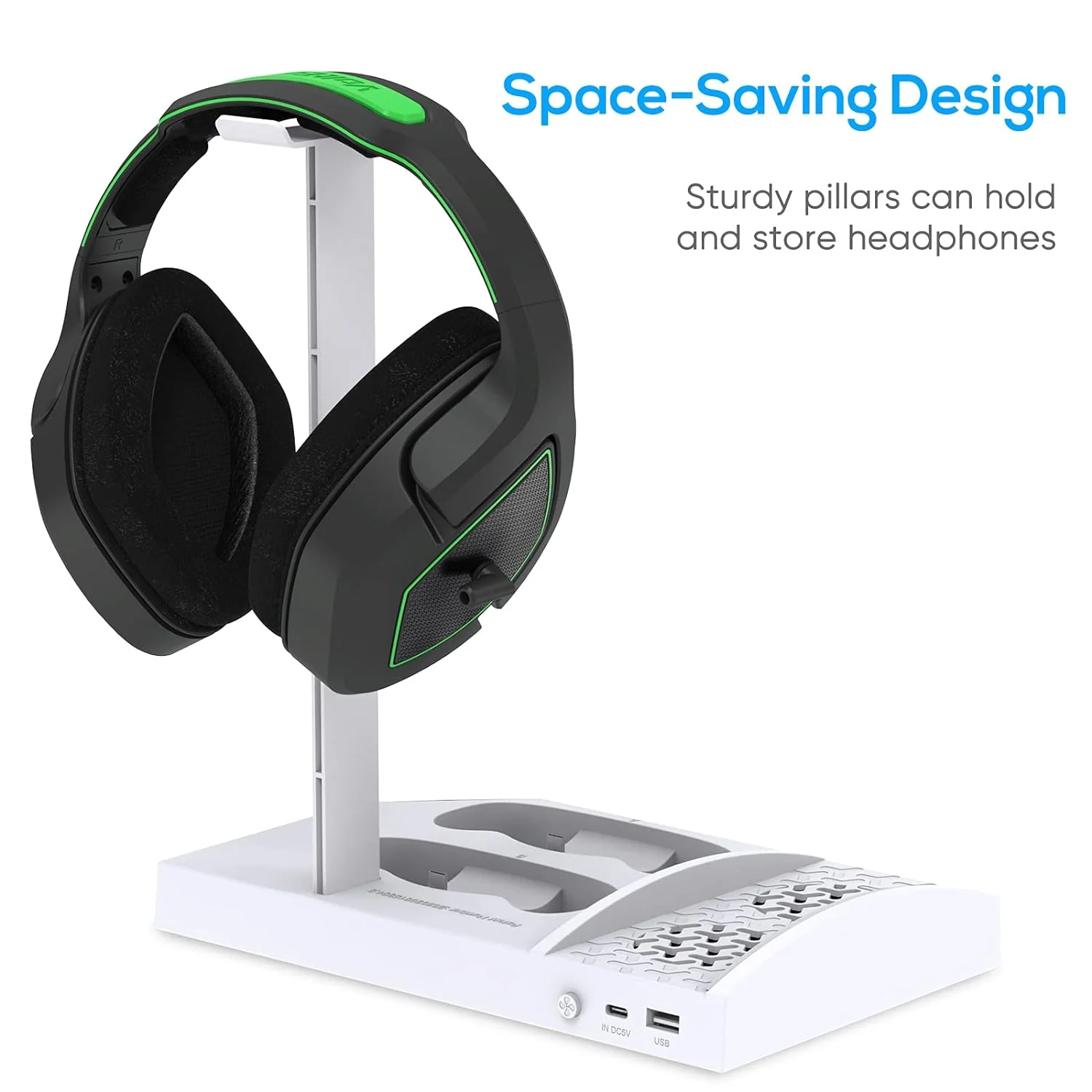 GCP Products Cooling Fan Stand Compatible With Xbox Series S With 1400Mah Rechargeable Battery Pack, Vertical Charging Station Dock Access…