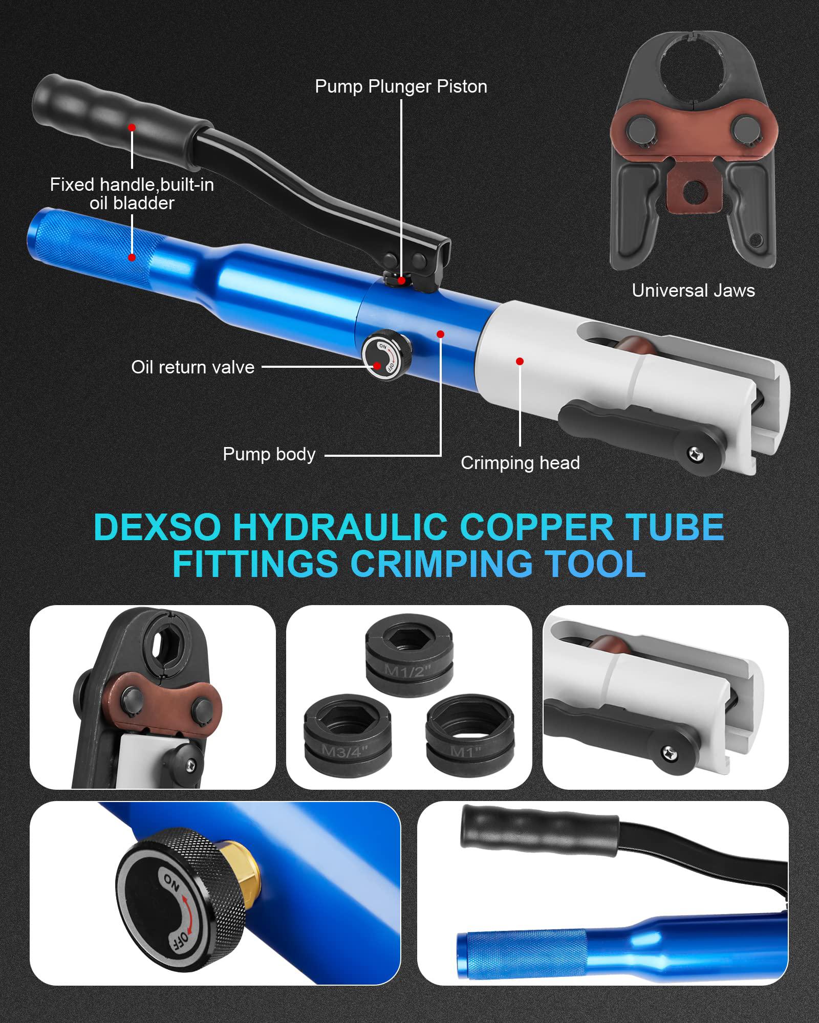 dexso 3p-00rry9-vc copper tube fittings crimping tool with 1/2