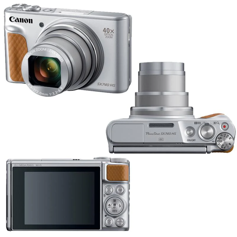 Canon PowerShot SX740 HS Digital Camera (Silver)+ 64GB Memory Card Accessory Kit