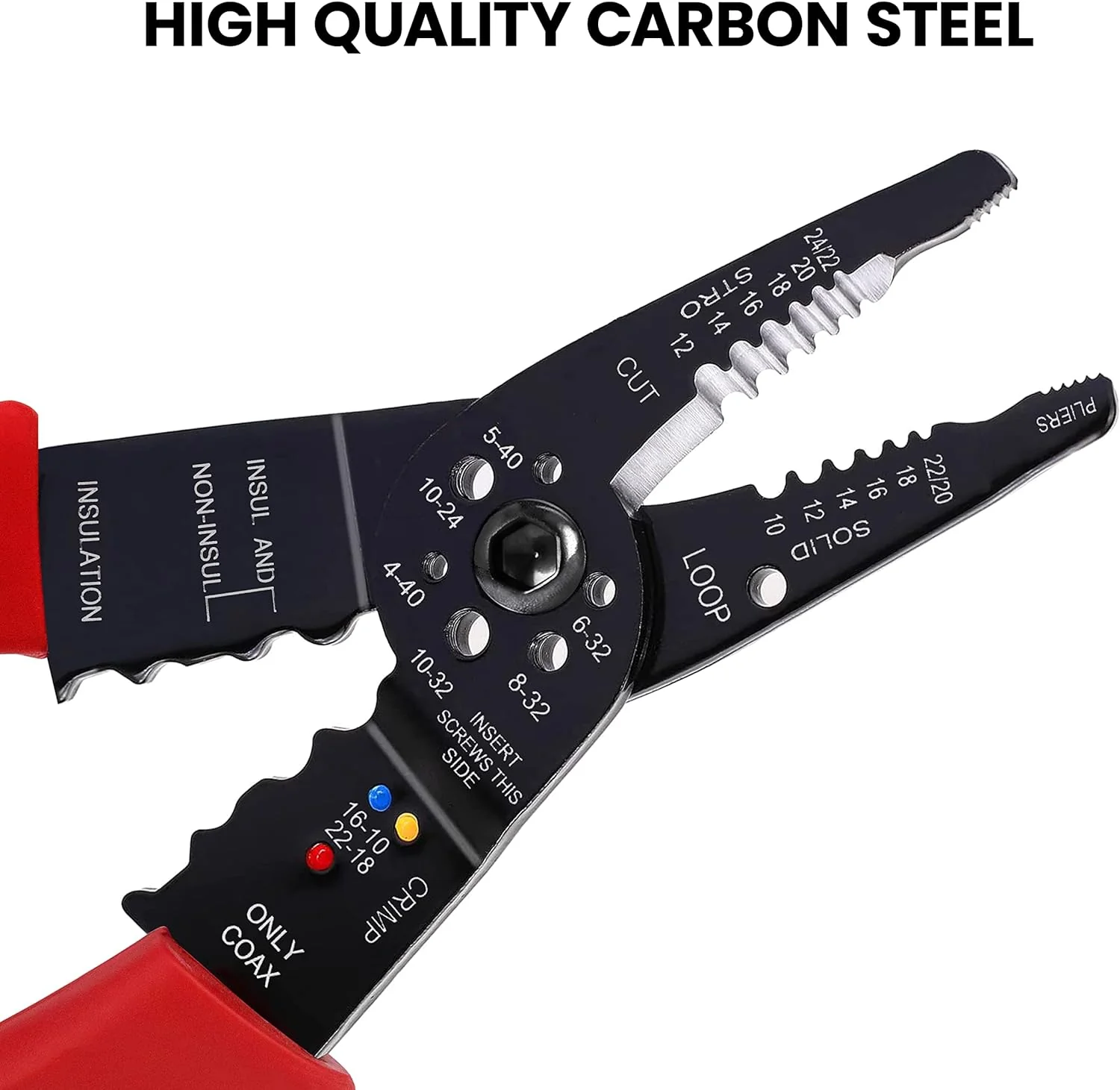 KAIWEETS Wire Stripper 10-22 AWG Wire Splicer Cable Stripper Multipurpose Wire Stripping Tool Electrical Wire Pliers with Screw Cutter