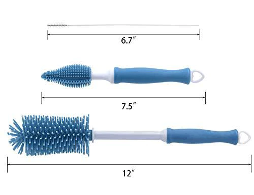 Auerllcy silicone bottle cleaning brush, 12