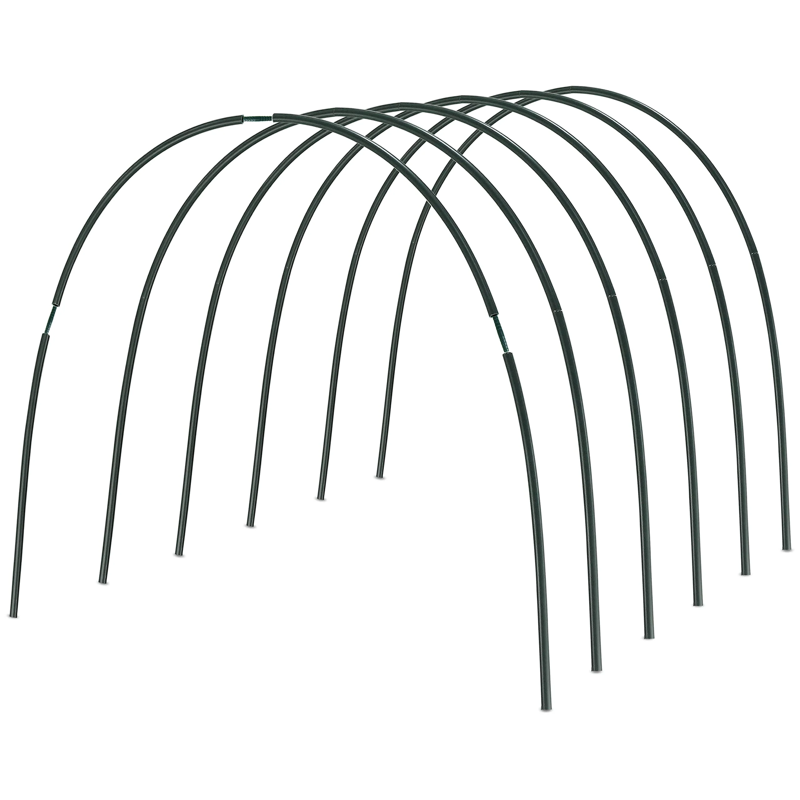 Gardzen DIY Garden Hoops Grow Tunnel Trellis Arch, Mini Greenhouse Outdoor, Greenhouse Hoops for Raised Beds 48Pcs
