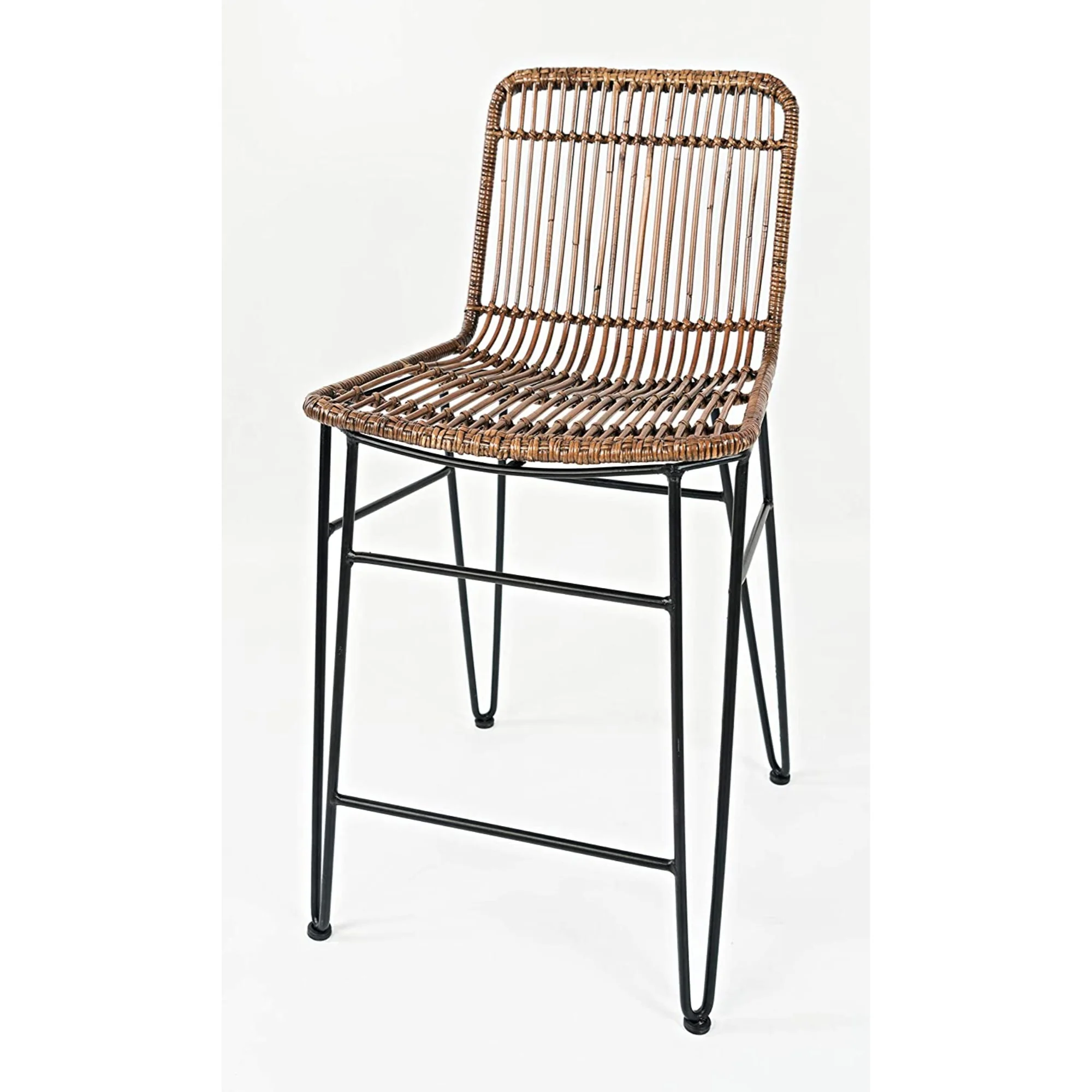 Jofran Weaver Hairpin Rattan Counter Barstool (Set Of 2)