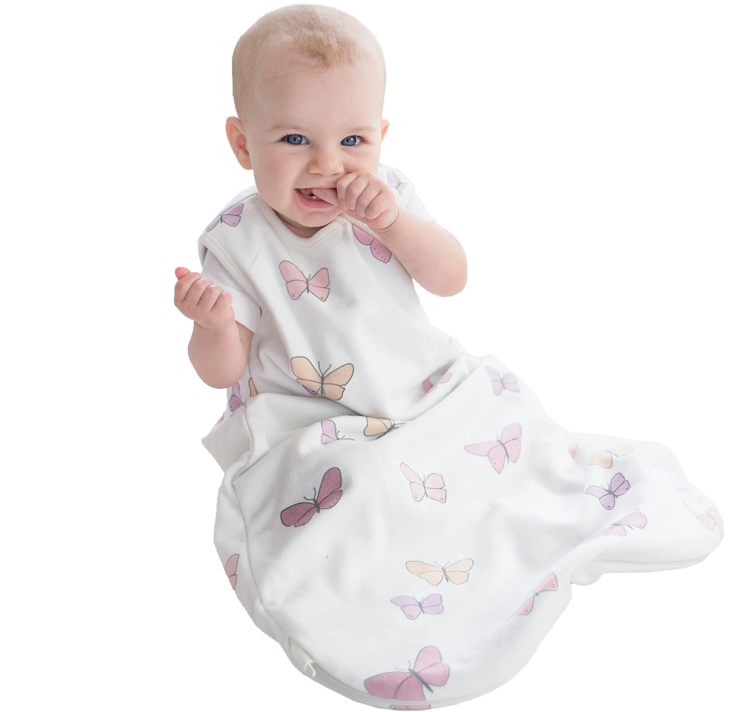 Woolino Baby Sleeping Bag, 4 Season Basic Merino Wool Wearable Blanket, 0-6 Months, Earth
