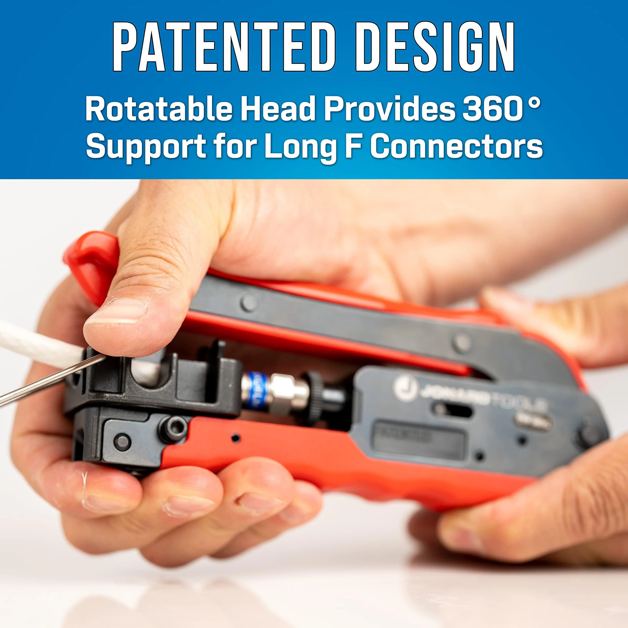 jonard tools ctf-360xl 360 compression tool for long rg6, &a; rg11 style f connectors