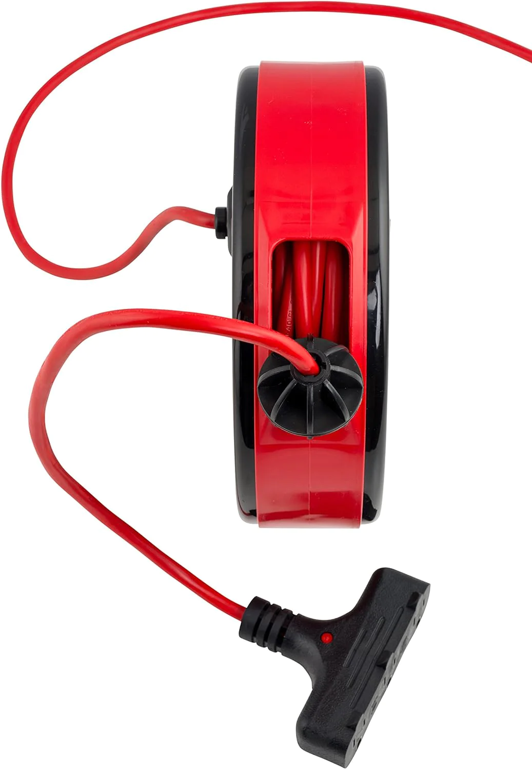 CopperPeak Tools CopperPeak 30 ft Retractable Extension Cord Reel - Ceiling or Wall Mount - 16 gauge - Red and Black