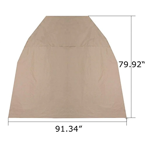 alfresconova All Weather Rattan Garden Furniture Cover Wicker Hanging Swing Chair Cover Outdoor Furniture Protective Cover Oxford Fabric, Tan
