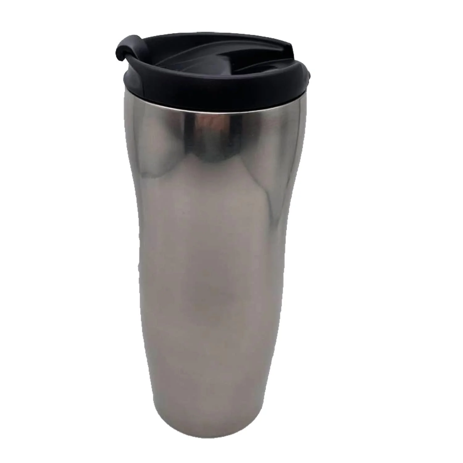 starbucks lucy curvy chrome stainless steel tumbler 12oz vacuum thermos cup - silver