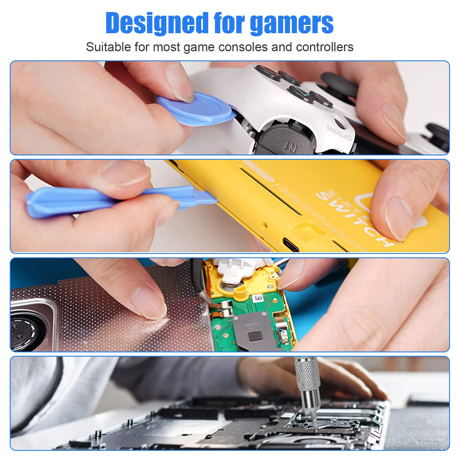GCP Products 19Pcs Portable Screwdriver Kit Repair Tool Set For Xbox One Ps5 Ps4 Controller