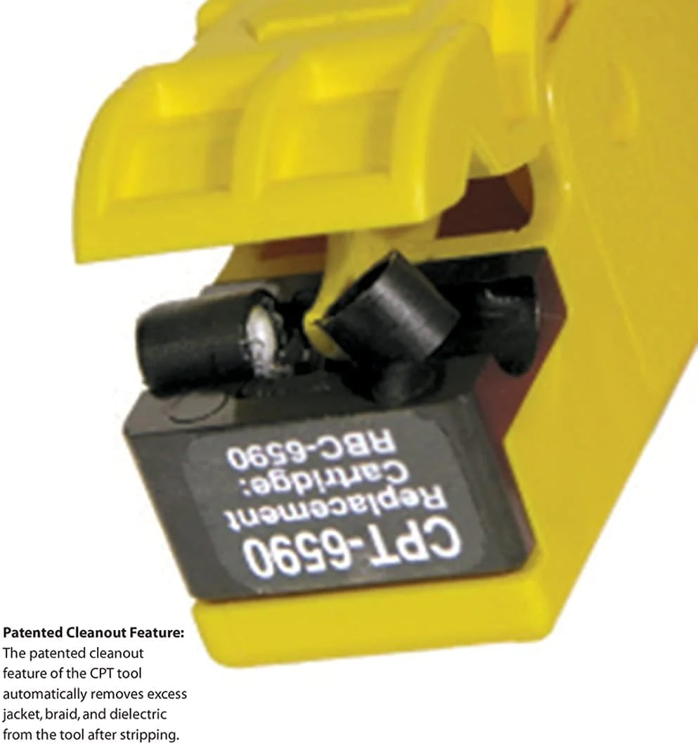 CABLE PREP CablePrep Drop Stripping Tool, RG6/59 w/Stop, 1/4 x 1/4 Prep