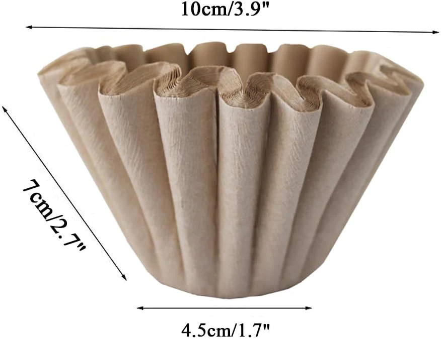 Generic 1-4 Cup Basket Coffee Filters ,Natural Brown Biodegradable Basket Filters Paper Unbleached for Home Office Use,coffee filter fl