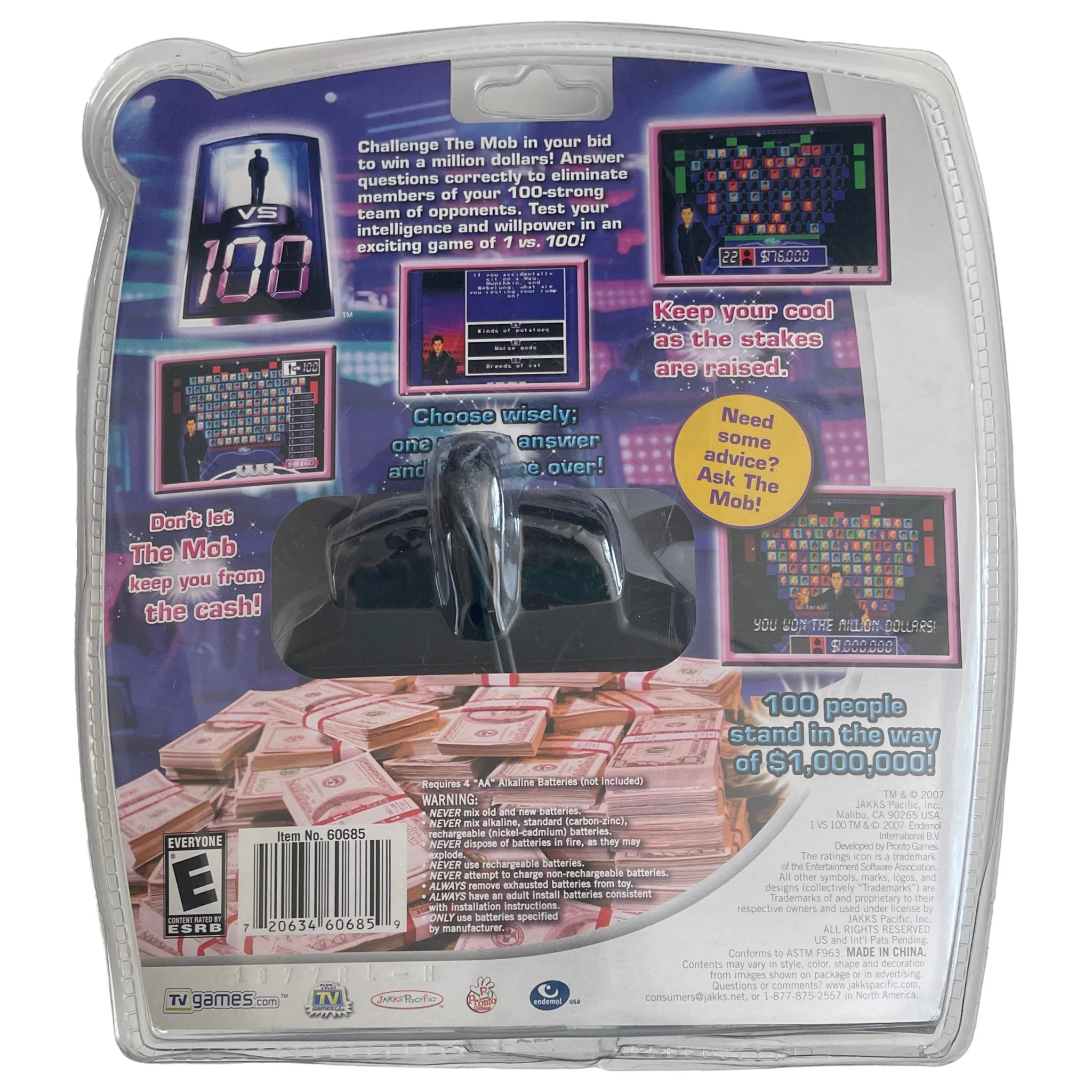 Jakks Pacific Jakks 1 vs 100 Plug &a; Play TV Game Family Fun Quiz Show