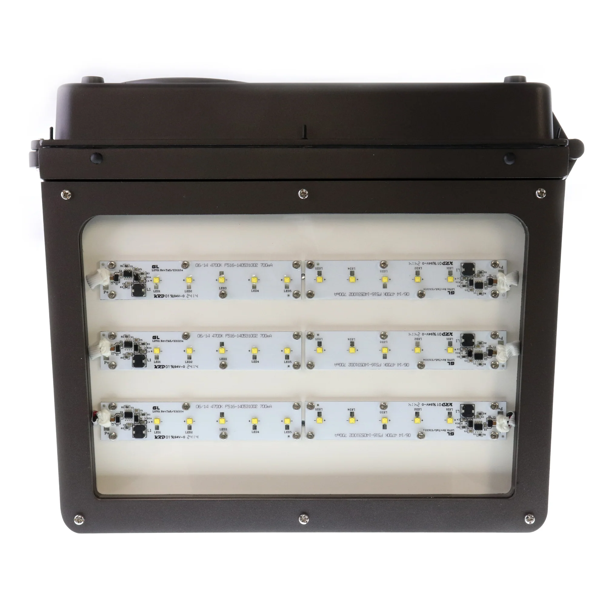 NSI Toys NSI WP77LED OUTDOOR LARGE LED WALL-PACK LIGHT FIXTURE, 77W, 4700K, BRONZE