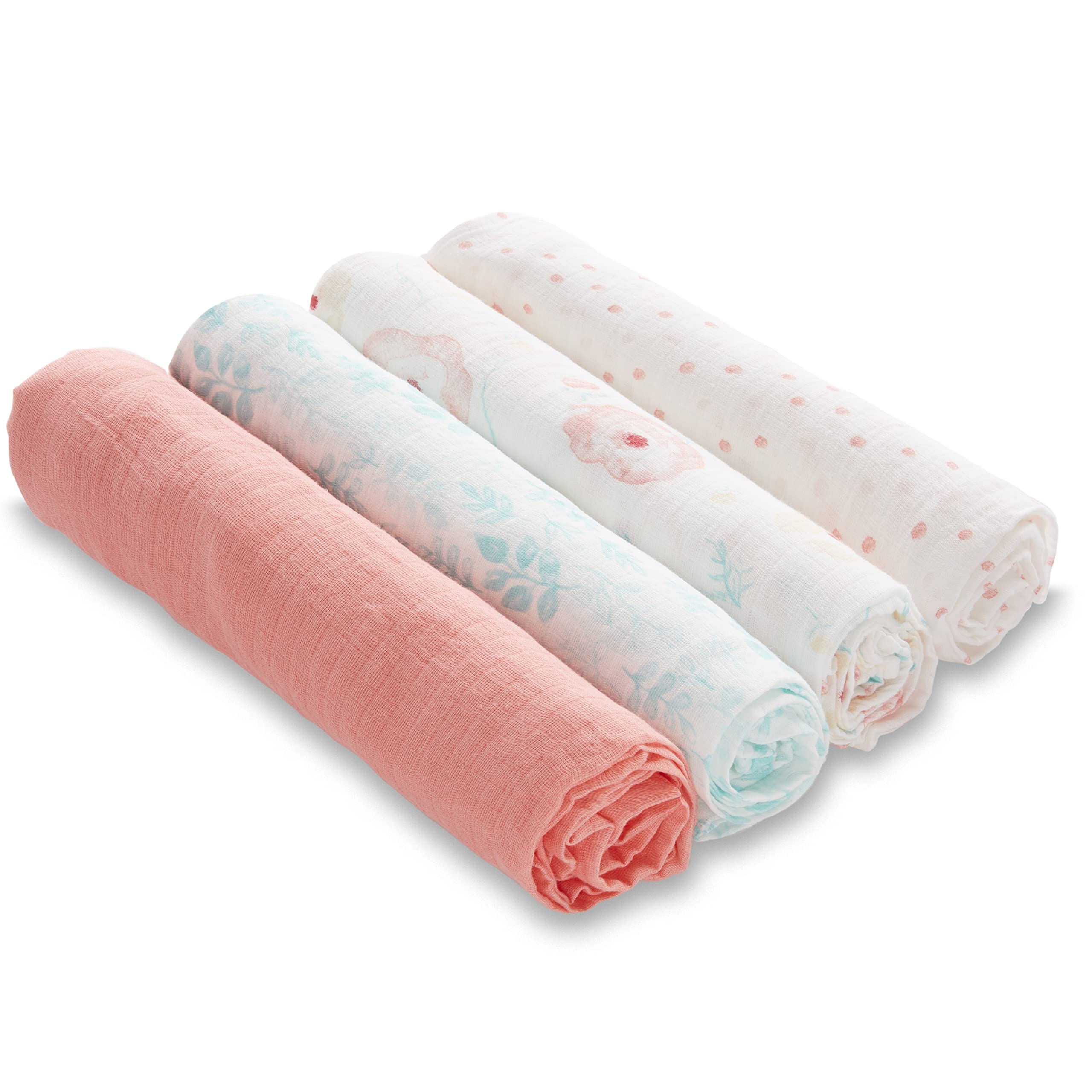aden + anais Essentials Muslin Swaddle Blankets for Baby girls and Boys, Newborn Receiving Blanket for Swaddling, 100% cotton Ba
