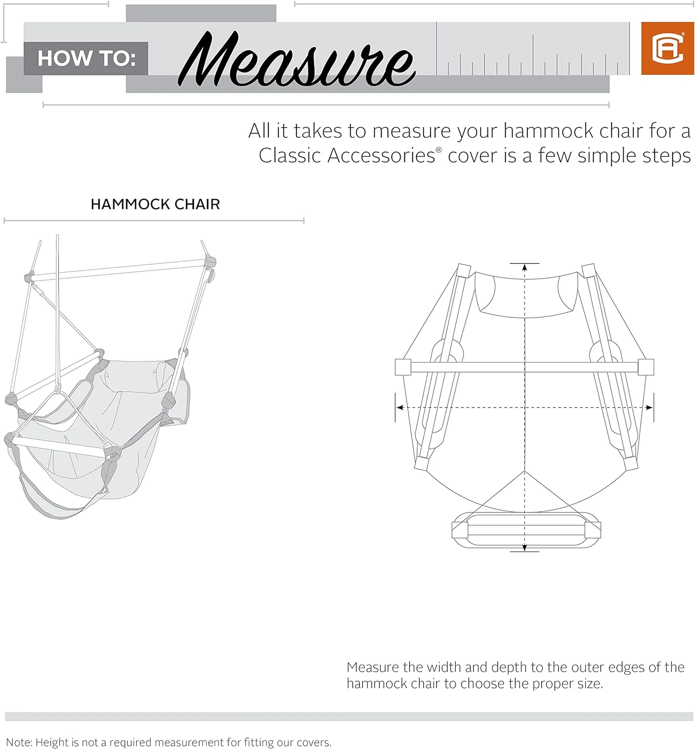 Classic Accessories Veranda Water-Resistant 46 Inch Patio Hammock Chair Cover