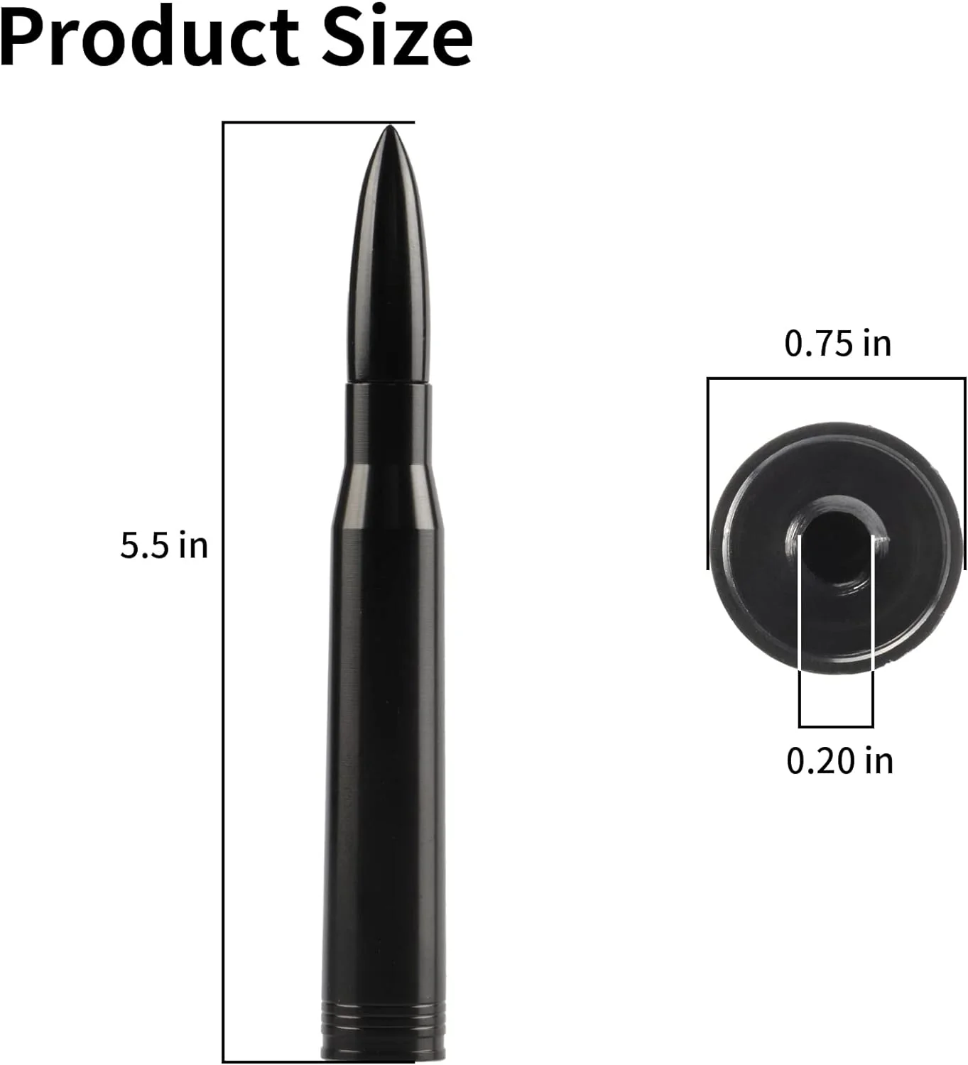 BJSIA Universal Car Antenna Compatible with Ford, Dodge, Chevrolet, GMC, Jeep, Toyota Truck Antenna - Made of Rugged Billet and Alumi