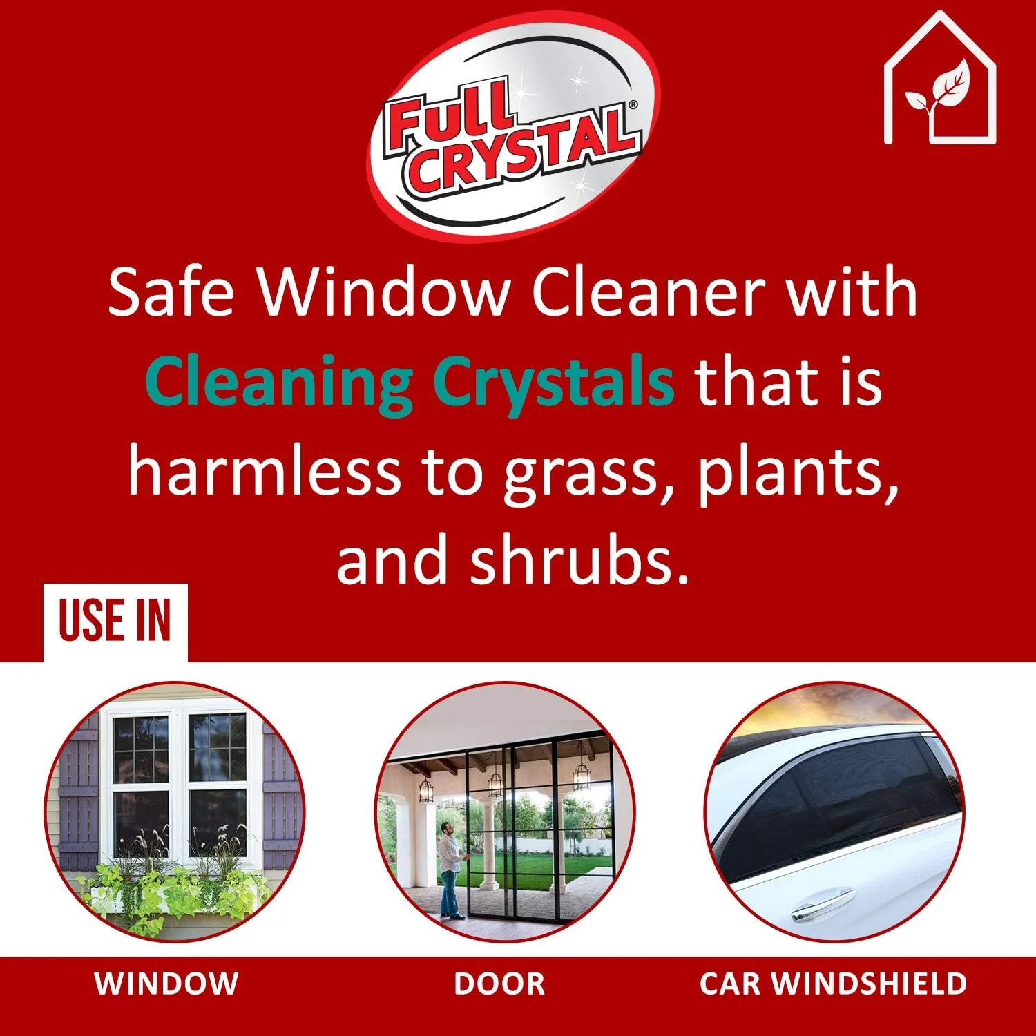 Generic Full Crystal Refill Kit - 1 lb. Bag of Crystal Powder Exterior Window Cleaner for Glass and Screens - Cleans Up to 80 Windows -