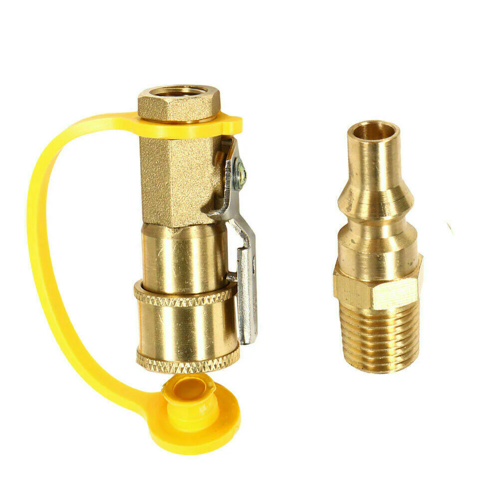 Great Choice Products Propane/Natural Lp Gas Quick Disconnect Coupler Ball Valve 1/4
