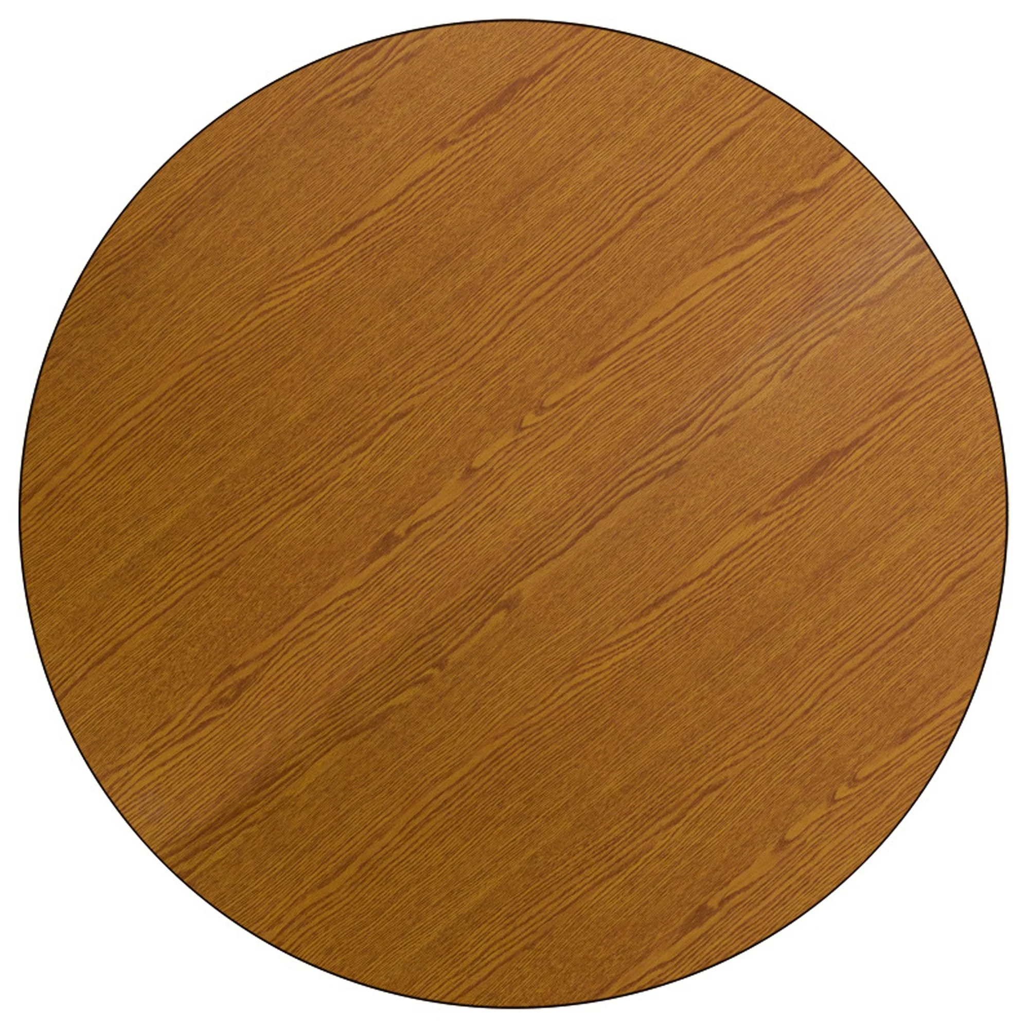 Flash Furniture 48&s;&s; Oak Brown and Black Contemporary Round Activity Table with Height Adjustable Mobile Short Legs