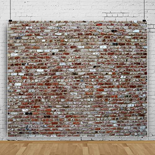 laeacco 12x10ft vintage brick wall photography backdrop retro style rustic brick wall background newborn baby girls adults po