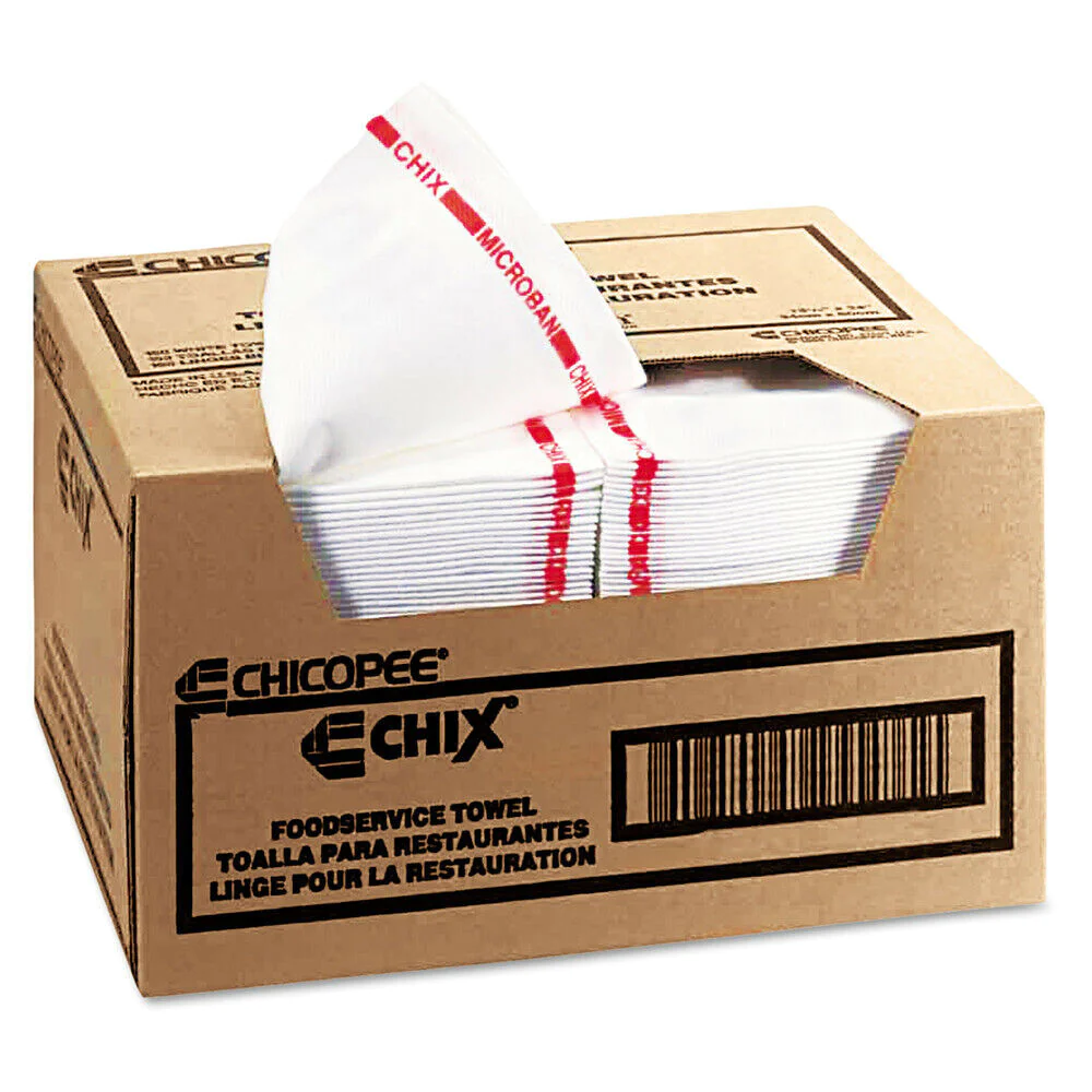 GCP Products Reusable Fabric Food Service Towels (150/Carton) White