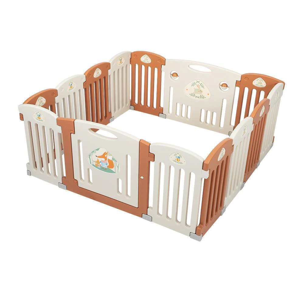 GCP Products Lockable Baby Playpen Kids Safety Play Fence Center Yard Home Indoor Outdoor Pen