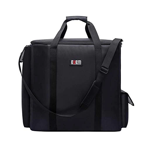 BUBM Desktop Computer Carrying Case, Padded Nylon Carry Tote Bag for Transporting Computer Tower PC Chassis, Keyboard, Cable and