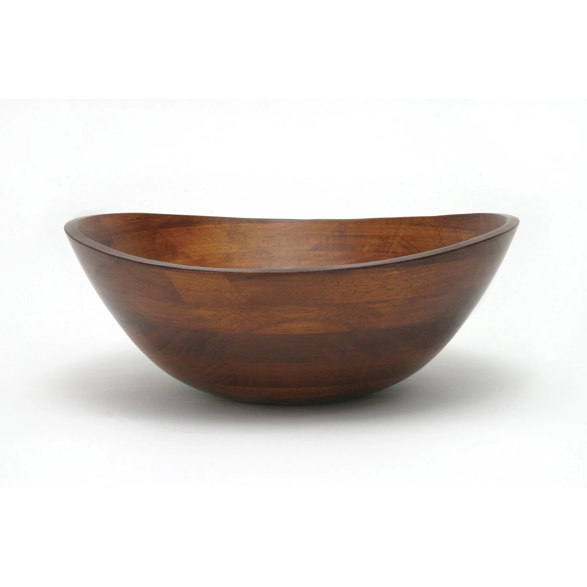 Lipper International Cherry Finished Wavy Rim Serving Bowl for Fruits or Salads, Matte, Large, 13