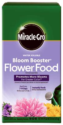 Miracle-Gro 146002 Water Soluble Bloom Booster Flower Food, 4 Lbs. - Quantity 1