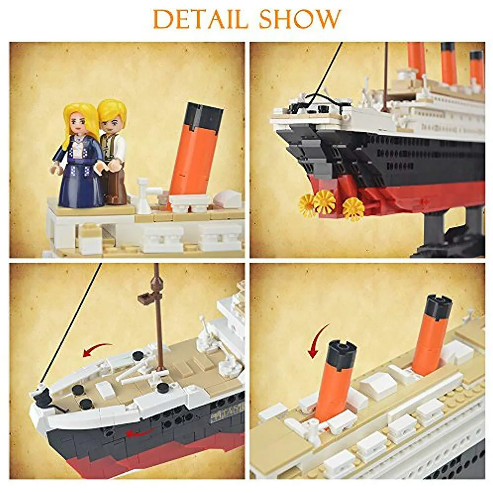 SuSenGo Toys Stacking Blocks Titanic Building Kit