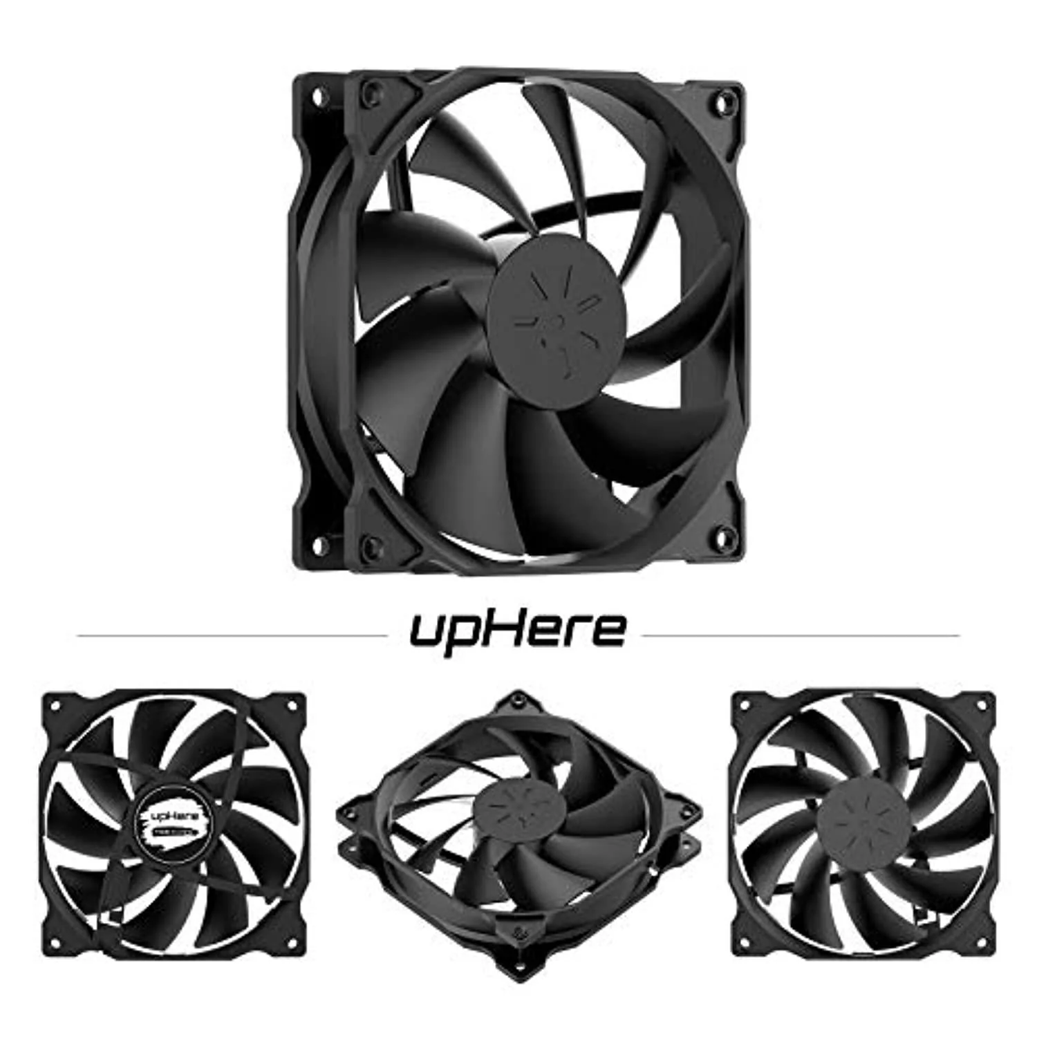 uphere 3-pack long life computer case fan 120mm cooling case fan for computer cases cooling,12bk3-3
