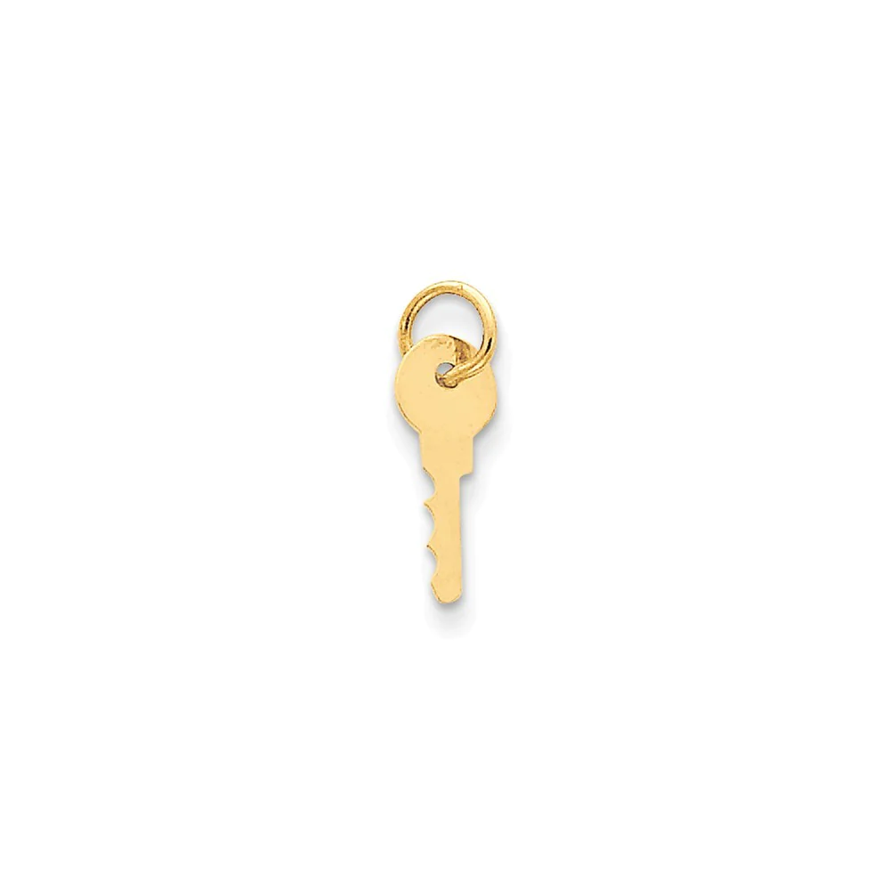 Jewelryweb 14k Yellow Gold Key Charm - Measures 16.9x5.4mm