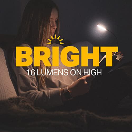 Lux-Pro luxpro lp178 rechargeable warm 6 led lightweight book light with convenient padded clip