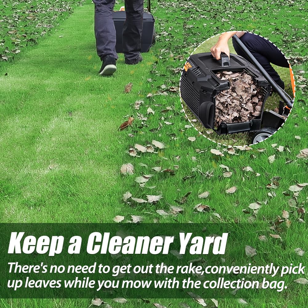 LawnMaster 20VMWgT 24V Max 13-inch Lawn Mower and grass Trimmer 10-inch combo with 2x40Ah Batteries and charger
